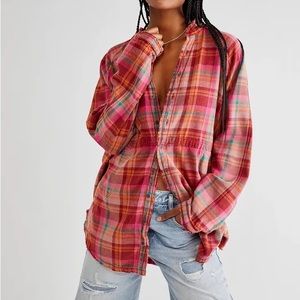 Free People Summer Daydreams pink flannel